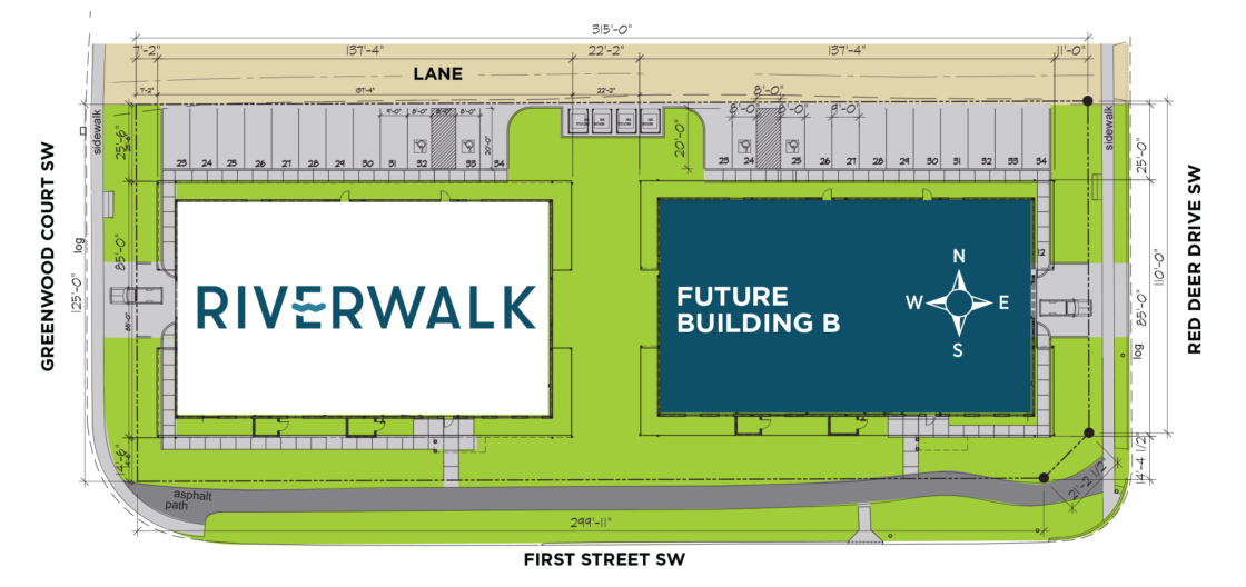 Site map of Riverwalk condo development